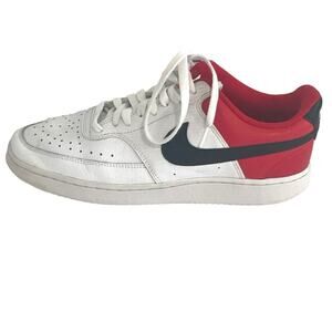 Nike Men’s Court Vision Size 9 Red Black Sneakers Basketball Old School